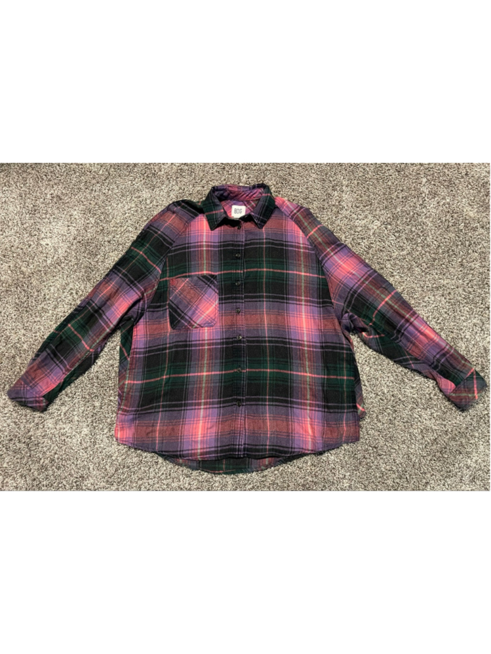 BDG Women’s Brendan Plaid Flannel Shirt, Size XS, NWT